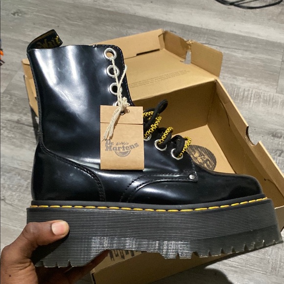 Dr. Martens Glossy Black Platform Boots